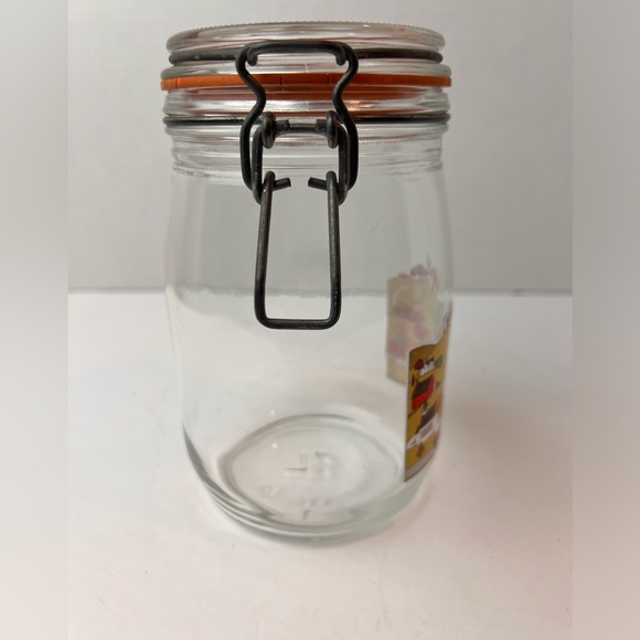 Vintage 1L Arc France Heartland Glass Canister with Hinged Lid w/gasket seal - Picture 4 of 11